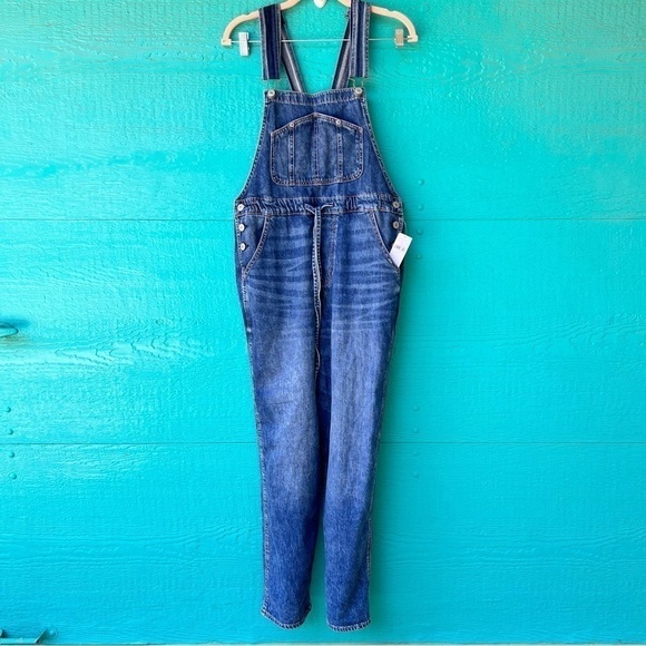 AMERICAN EAGLE 90’s BAGGY DENIM JEAN OVERALLS SIZE MEDIUM NWT - Picture 3 of 15
